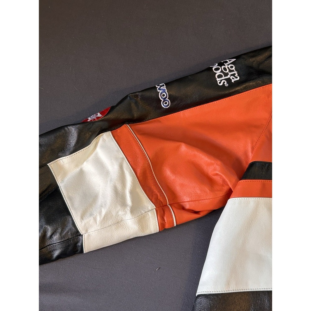 Vintage Tony Stewart #20 NASCAR Racing Wilson's Leather Jacket Sz XXL - Picture 6 of 16